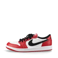 ナイキ AIR JORDAN 1 RETRO LOW OG レザー スニーカー 25AW 27.5cm ホワイト×レッド