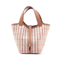 エルメス ピコタンロック18 PM クーベルチュール トワルアッシュ ベージュ シルバー金具