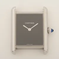 カルティエ タンク マスト LM WSTA0072 SS QZ ブラック文字盤