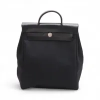 エルメス エールバッグアドPM トワルオフィシエ ブラック シルバー金具