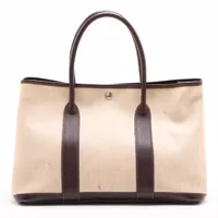 エルメス ガーデンパーティ36 PM トワルアッシュ ベージュ シルバー金具