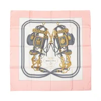 エルメス カレ90 LE ROY SOLEIL 太陽王 シルク スカーフ ブルー AB