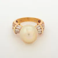 ノンブランド パール ダイヤ K18 約12.0mm