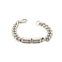 バレンシアガ インターロックBBロゴ GP ブレスレット M シルバー