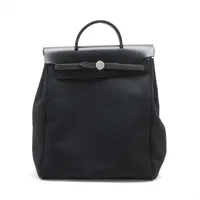 エルメス エールバッグアドPM トワルオフィシエ ブラック シルバー金具