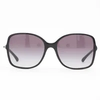 シャネル ココマーク 5210-Q-A レジン×GP×レザー サングラス 57□17 135 ブラック×ゴールド