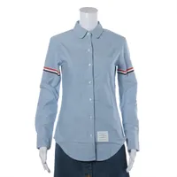 トムブラウン コットン シャツ 26SS 38 ブルー
