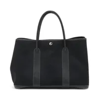 エルメス ガーデンパーティ36 PM トワルオフィシエ ブラック シルバー金具