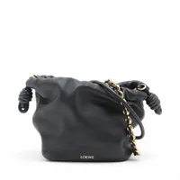 ロエベ フラメンコパース バッグ ミニ レザー 2WAYショルダーバッグ ブラック