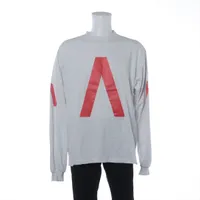 バレンシアガ コットン ロングTシャツ 23年 M グレー×レッド