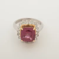 ノンブランド ガーネット ダイヤ Pt900×金性不明