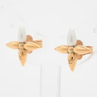 ルイ・ヴィトン ブックル モノグラム ビーズ M00320 チタン ピアス(両