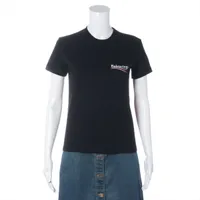 バレンシアガ キャンペーンロゴ コットン Tシャツ 20年 S ブラック