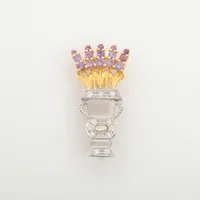 ノンブランド 色石 ダイヤ K18WG×K18