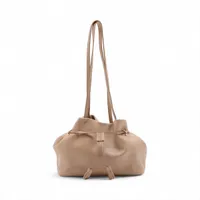 プラダ レザー ショルダーバッグ ベージュ