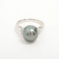 タサキ パール ダイヤ Pt900 約10.5mm