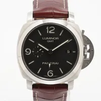 パネライ ルミノール1950 3デイズ PAM00320 SS×革 AT ブラック文字盤