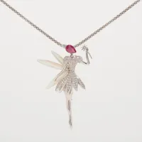 ノンブランド ルビー 色石 ダイヤ K18WG×金性不明
