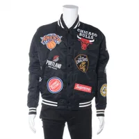 ナイキ×シュプリーム ナイロン 中綿ジャケット 18SS S ブラック