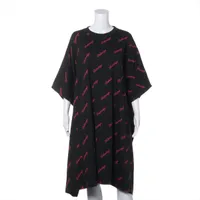 バレンシアガ コットン ワンピース 21年 XS ブラック×レッド