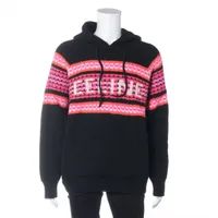 セリーヌ ウール パーカー 22AW XL ブラック×ピンク