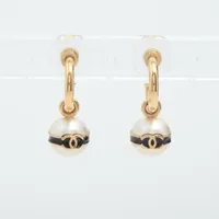 シャネル ココマーク GP×フェイクパール ピアス(両耳用) B24S ゴールド