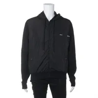モンクレール CARDIGAN コットン×ナイロン パーカー 20年 XL ブラック