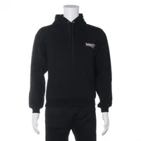 バレンシアガ キャンペーンロゴ コットン パーカー 18年 XS ブラック