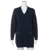 グッチ ホースビット カシミヤ ニットワンピース XS ネイビー