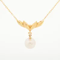 ミキモト パール ダイヤ K18(YG) 約8.0mm