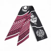 エルメス ツイリー Les Flacons Bandana 香水瓶 シルク スカーフ ブラック×パープル