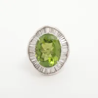 ノンブランド ペリドット ダイヤ Pt900
