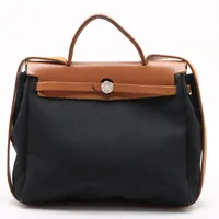エルメス エールバッグPM トワルオフィシエ ネイビー シルバー金具