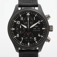 IWC パイロットウォッチ トップガン IW389101 TI×CE×革 AT ブラック文字盤