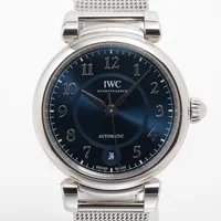 IWC ダ ヴィンチ IW458312 SS×社外SS AT ブルー文字盤