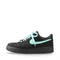 ティファニー×ナイキ AIR FORCE 1 ヌバックレザー スニーカー 26.5cm ブラック×ライトブルー