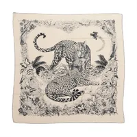 エルメス カレジェアン JUNGLE LOVE ジャングルラブ カシミヤ×シルク スカーフ ベージュ