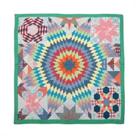 エルメス カレジェアン AMERICAN QUILTS アメリカン キルト カシミヤ×シルク スカーフ