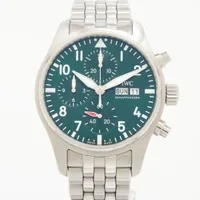IWC パイロットウォッチ クロノグラフ 41 IW388104 SS AT グリーン文字盤