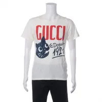 グッチ コットン Tシャツ L アイボリー
