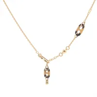エルメス シュル メールPM GP×バッファローホーン ネックレス GD0254 ゴールド×ブラック