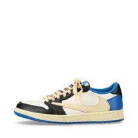 ナイキ×トラヴィス・スコット×フラグメント AIR JORDAN 1 LOW OG SP レザー スニーカー 25.5cm マルチカラー