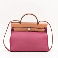 エルメス エールバッグジップPM トワルオフィシエ パープル シルバー金具