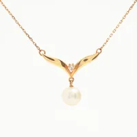 ミキモト パール ダイヤ K18(YG) 約7.0mm