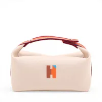エルメス ブリッド ア ブラックPM キャンバス ベージュ シルバー金具