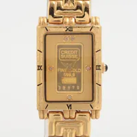 ノーブランド インゴットウォッチ SS×GP QZ シャンパン文字盤
